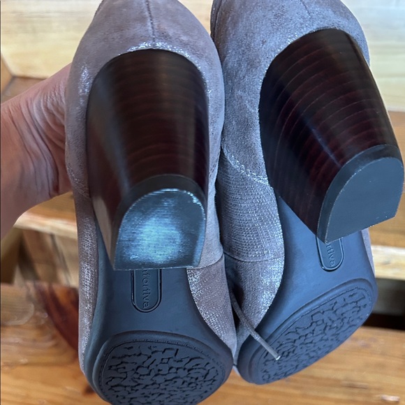 Comfortiva Women's Lace-Up Heels - Shimmering Silver - Picture 4 of 7